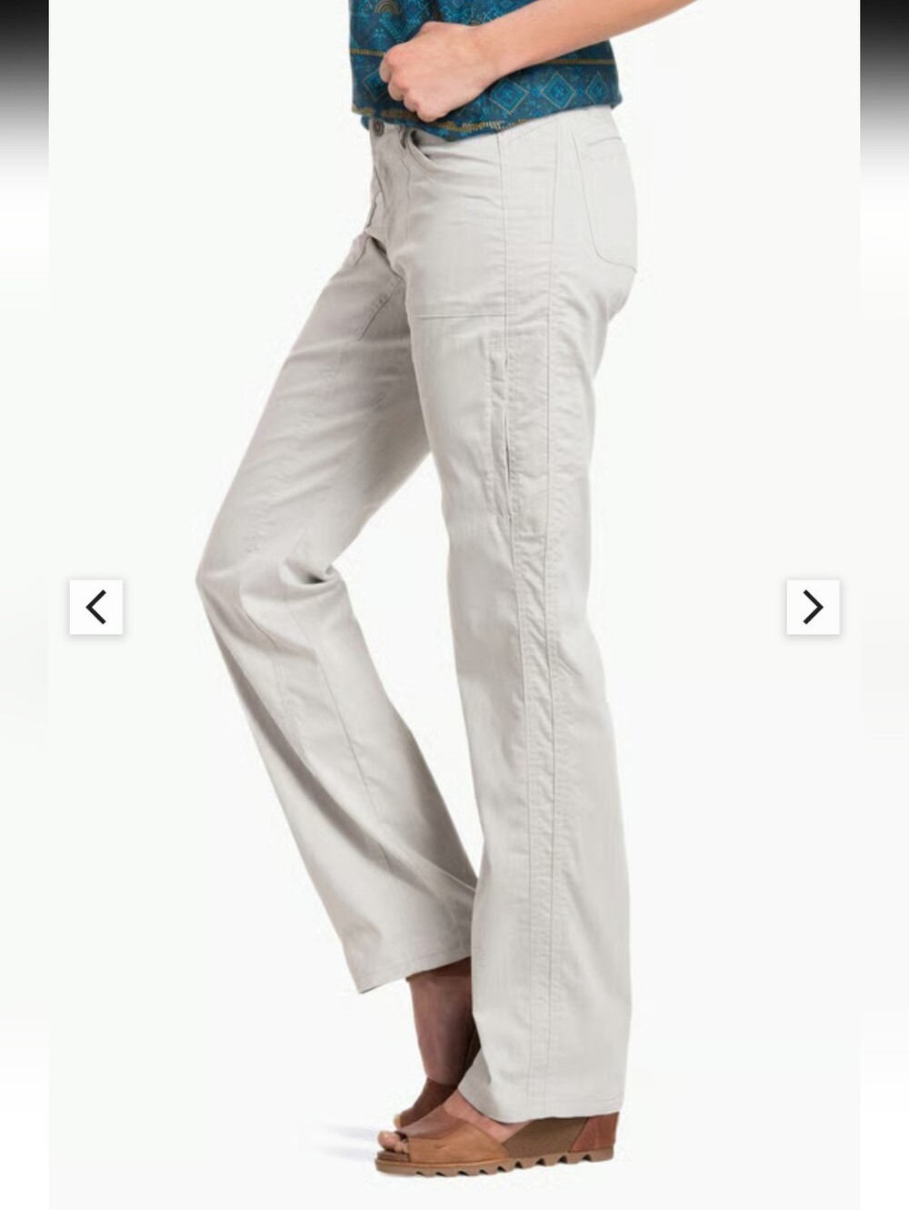 Kuhl Cabo Pant Cotton Linen Birch Grey Gorpcore Size 8 SHORT - Picture 6 of 16